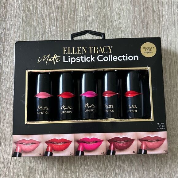 NEW … ELLEN TRACEY “5 Piece” Matte Lipstick Collection - Picture 1 of 2
